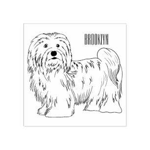 Sello De Caucho Ilustracion personalizado de perro de La Habana