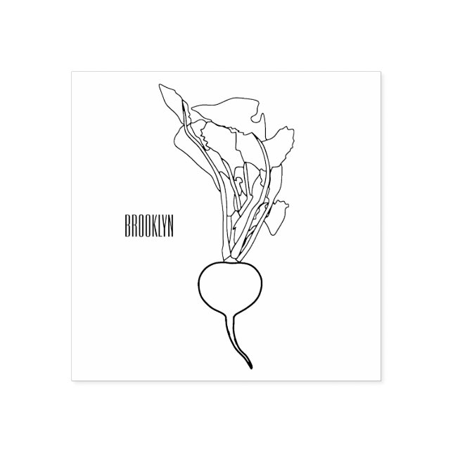 Sello De Caucho Ilustracion personalizado de Radish (Impresión)