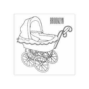 Sello De Caucho Ilustracion personalizado de Stroller