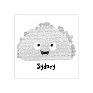 Sello De Caucho Ilustracion personalizado de taco alegre sonriente