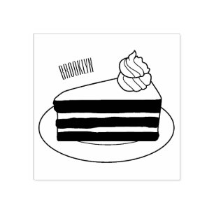 Sello De Caucho Ilustracion personalizado de tarta de terciopelo r