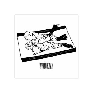 Sello De Caucho Ilustracion personalizado de tempura gambas
