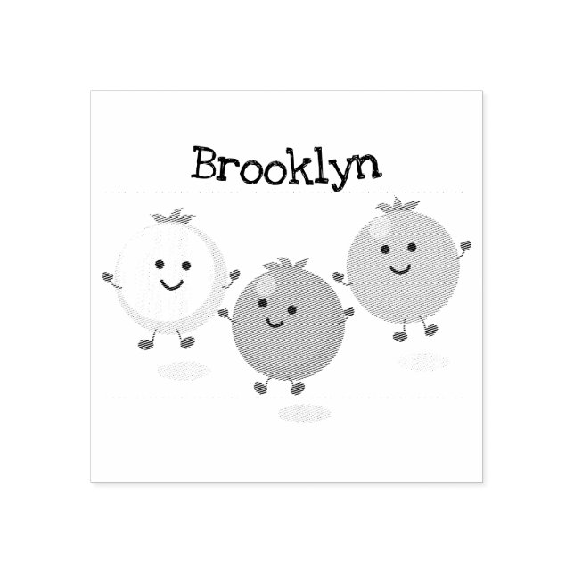 Sello De Caucho Ilustracion personalizado de tomates de cerezo (Impresión)