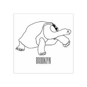 Sello De Caucho Ilustracion personalizado de tortugas de Galápagos