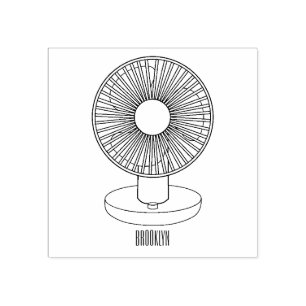 Sello De Caucho Ilustracion personalizado de ventilador