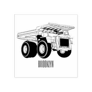 Sello De Caucho Ilustracion personalizado del camión de altura