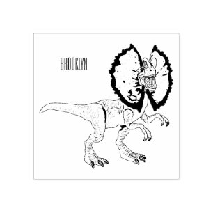 Sello De Caucho Ilustracion personalizado Dilophosaurus