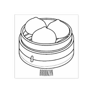 Sello De Caucho Ilustracion personalizado Dim sum