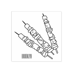 Sello De Caucho Ilustracion personalizado kebab o kabob