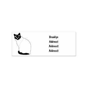 Sello De Caucho Ilustracion personalizado siamés