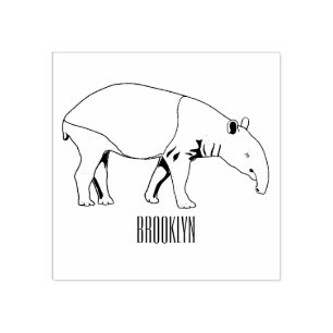 Sello De Caucho Ilustracion personalizado Tapir