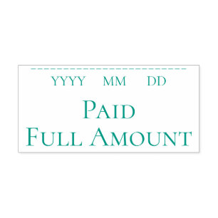 Sello de caucho "Importe completo pagado"
