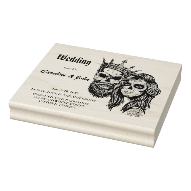 Sello De Caucho Impresionante diseño de boda gótico oscuro con cal (Sello)