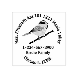Sello De Caucho Información de contacto en el hogar de la familia