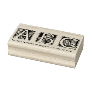 Sello De Caucho Iniciales de Personalizado de alfabeto infantil fr