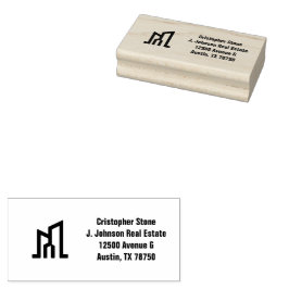 Sello De Caucho Inmobiliaria Casa de Oro Moderna Realtor Verde Oli