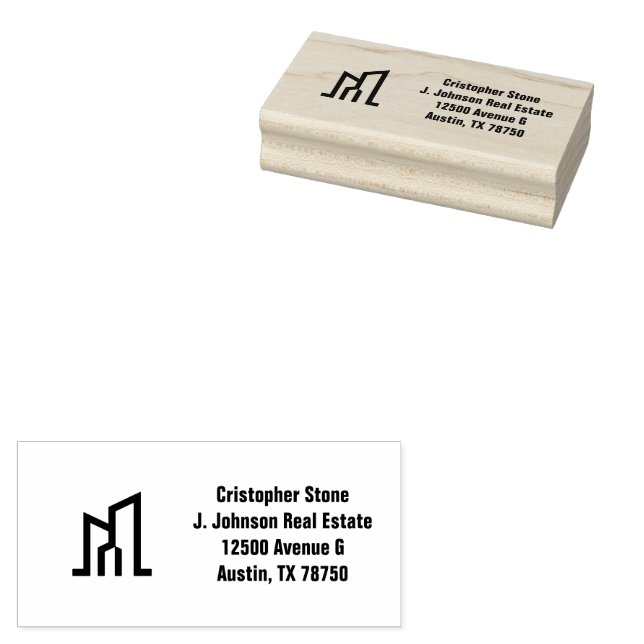 Sello De Caucho Inmobiliaria Casa de Oro Moderna Realtor Verde Oli (Sellado)