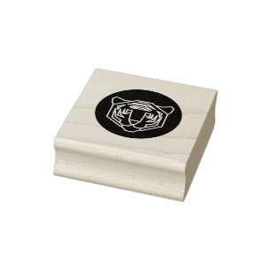 Sello De Caucho Insignia de la cara del tigre