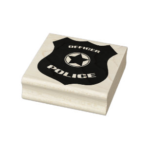 Sello De Caucho Insignia de oficial de policía