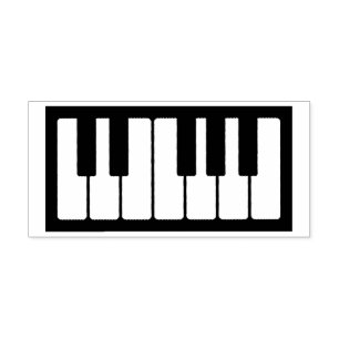 Sello De Caucho Instrumento de maestro de música de piano Keys