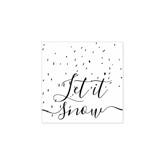Sello De Caucho Invierno de los navidades deja que nieve (Impresión)