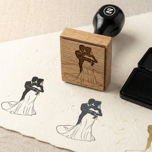 Sello De Caucho Invitación de Boda Personalizada para Novia y Novi