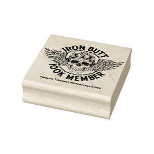 Sello De Caucho Iron Butt Wood Art Stamp