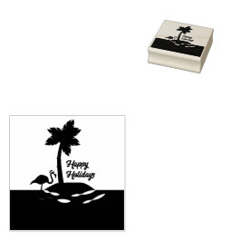 Sello De Caucho Isla de los Navidades Tropicales