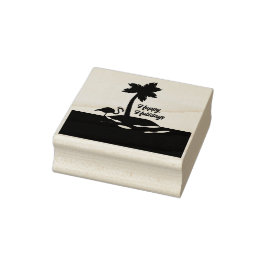 Sello De Caucho Isla de los Navidades Tropicales