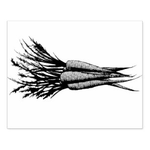 Sello De Caucho Jardín de verduras de Naranja de zanjas