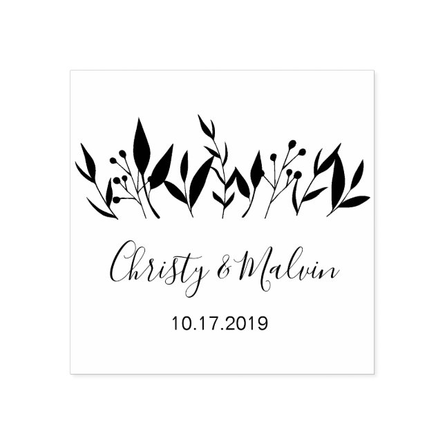 Sello De Caucho Jardín Rústico Salven el logo de la fecha Autoadhe (Impresión)