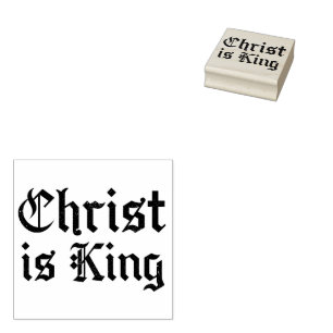 Sello De Caucho Jesucristo es Rey Arte Grunge Gothic Blackletter