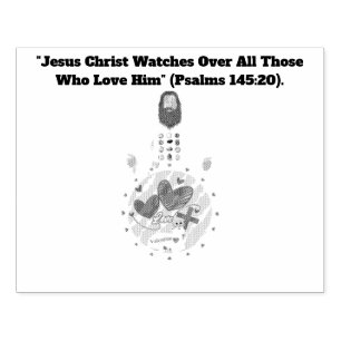 Sello De Caucho Jesucristo vela por todos los que lo aman