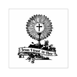 Sello De Caucho Jesús Eucaristía Monstrancia Religiosa Divina Mise