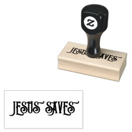 Sello De Caucho ‘Jesus Saves’ Christian Quote 
