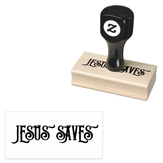 Sello De Caucho ‘Jesus Saves’ Christian Quote  (Sellado)