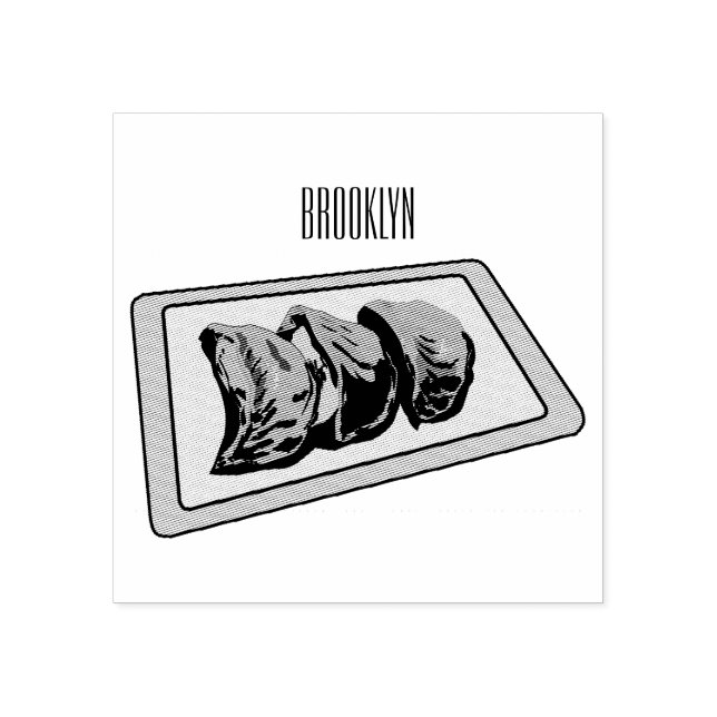 Sello De Caucho Jiaozi / ilustracion personalizado chino de bolas  (Impresión)