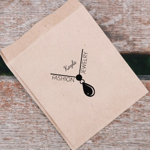 Sello De Caucho Joyas de moda personalizado, pequeñas empresas gra