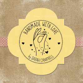 Sello De Caucho Joyería hecha a mano con amor, Personalizado