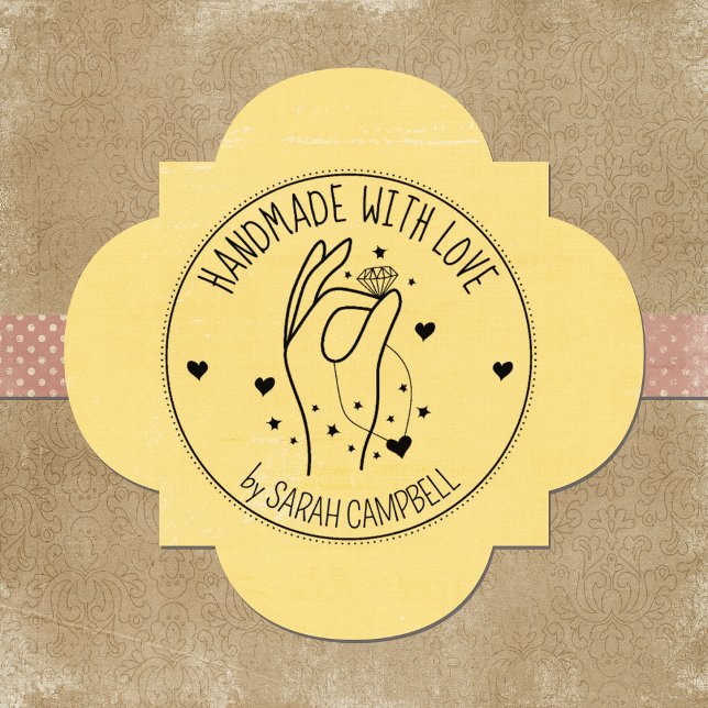 Sello De Caucho Joyería hecha a mano con amor, Personalizado (Subido por el creador)