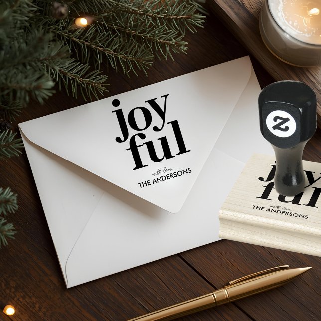 Sello De Caucho Joyful Personalized Christmas (Subido por el creador)