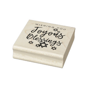Sello De Caucho Joyous Blessings Hanukkah Star of David