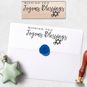 Sello De Caucho Joyous Blessings Hanukkah Star of David