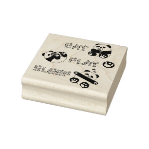 Sello De Caucho Jugar Sleep Cute Baby Panda Vida Cómoda