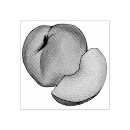 Sello De Caucho Juicy Ripe Summer Peach Georgia Peaches Fruto