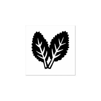 Sello De Caucho Kale deja menú vegetariano opción de Linocut rústi