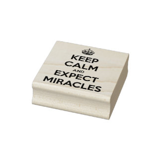 Sello De Caucho Keep Calm and Expect Miracles rubber stamp