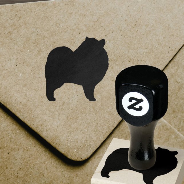 Sello De Caucho Keeshond Dog Rama Silhouette (Subido por el creador)
