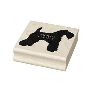 Sello De Caucho Kerry Blue Terrier Dog Puppy
