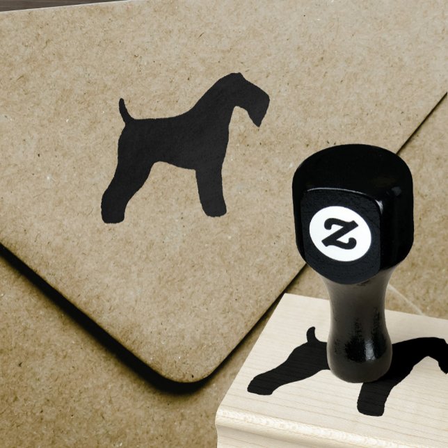 Sello De Caucho Kerry Blue Terrier Dog Rama Silhouette (Subido por el creador)